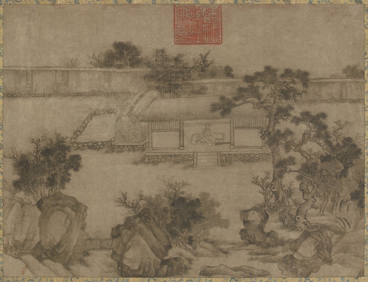 Após a cabana de palha de Lu Hong, dinastias Ming e Qing, século XVII. de Unbekannt