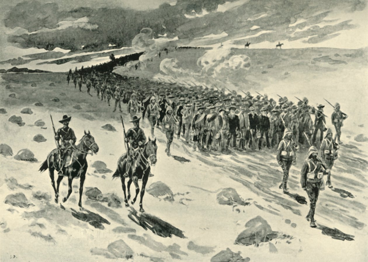 Depois de Paardeberg: Prisioneiros de fazendeiros em março de 1901. de Unbekannt