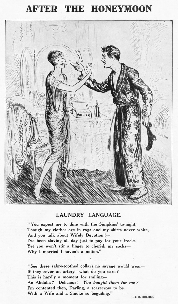 Depois da lua de mel - bagagem de roupa, 1927 de Unbekannt