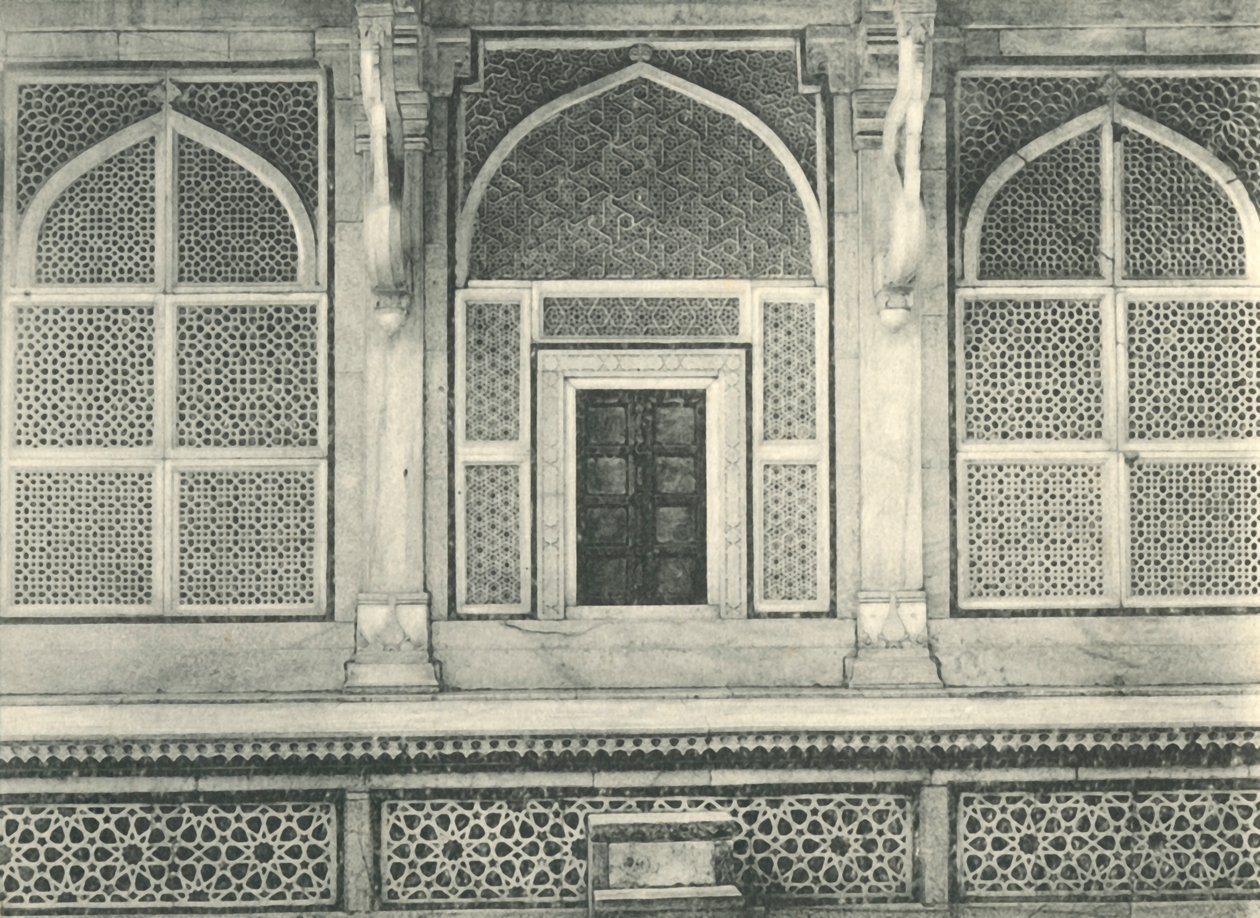 Agra. Tela do túmulo de Sulim Chishtis, Futtehpur Sikri. de Unbekannt
