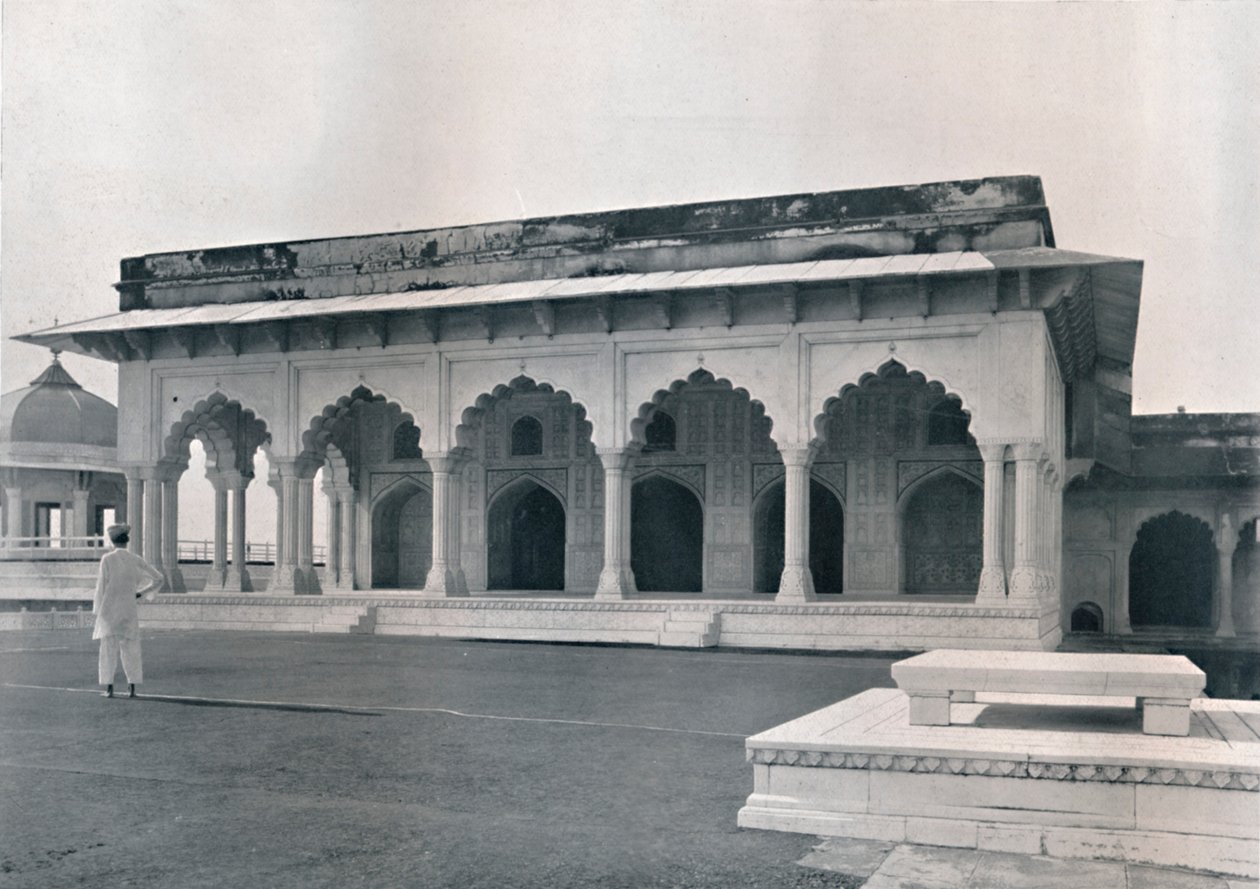 Agra. O Dewan-i-Khas ou Salão da Audiência Pública, c1910. de Unbekannt