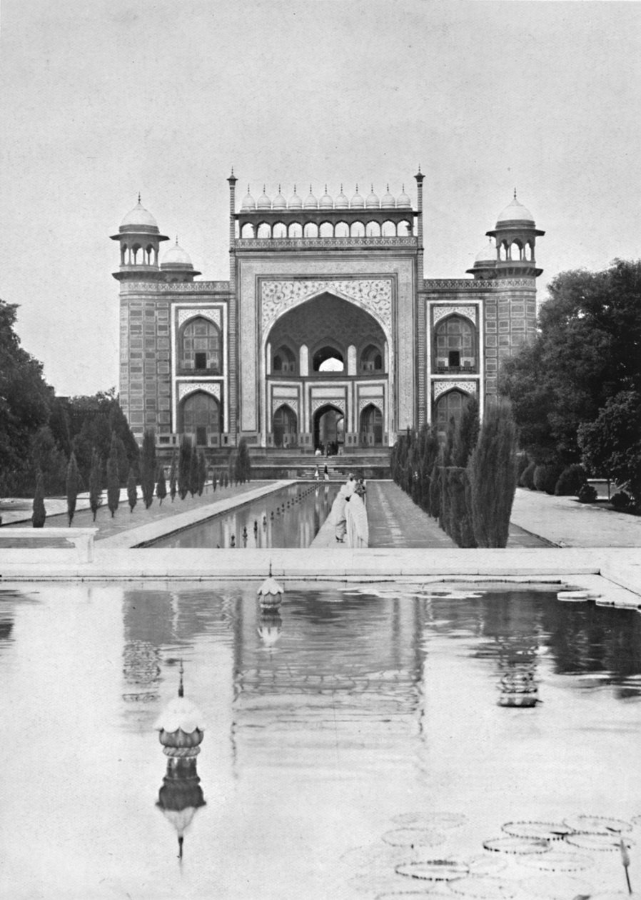Agra. O portal do Taj Mahal, c1910. de Unbekannt