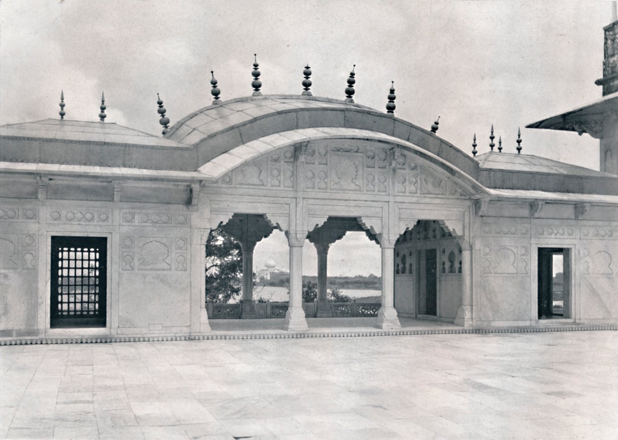 Agra. O Khas Mahal mostrando o Taj, c1910. de Unbekannt