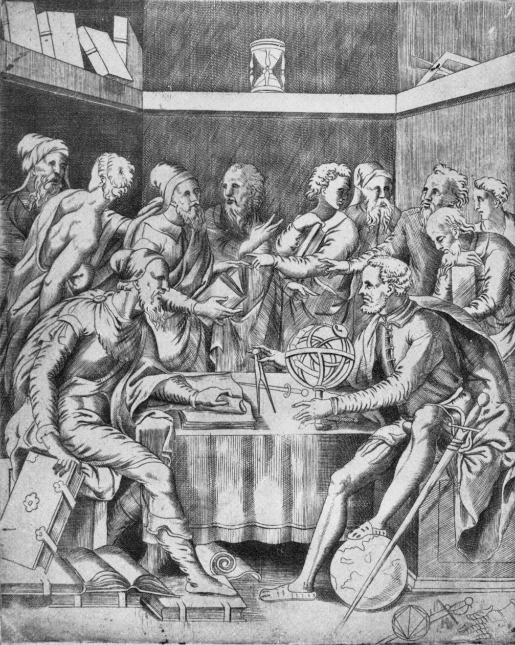 Agripa instruindo matematicamente seus alunos, 1553, 1936 de Unbekannt