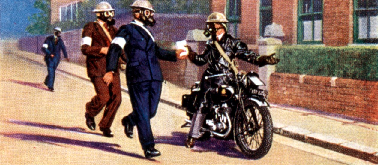 Precauções contra ataques aéreos, cartão de cigarro, britânico, 1938 de Unbekannt