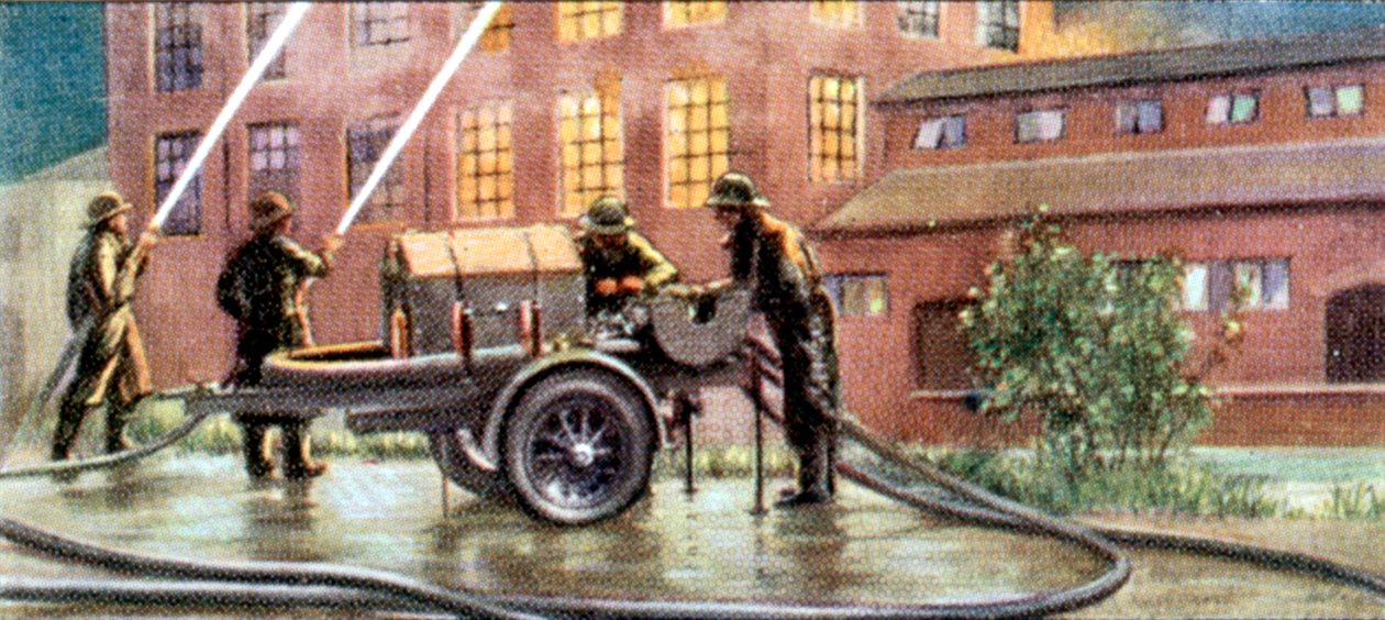 Precauções contra ataques aéreos, cartão de cigarro, britânico, 1938 de Unbekannt