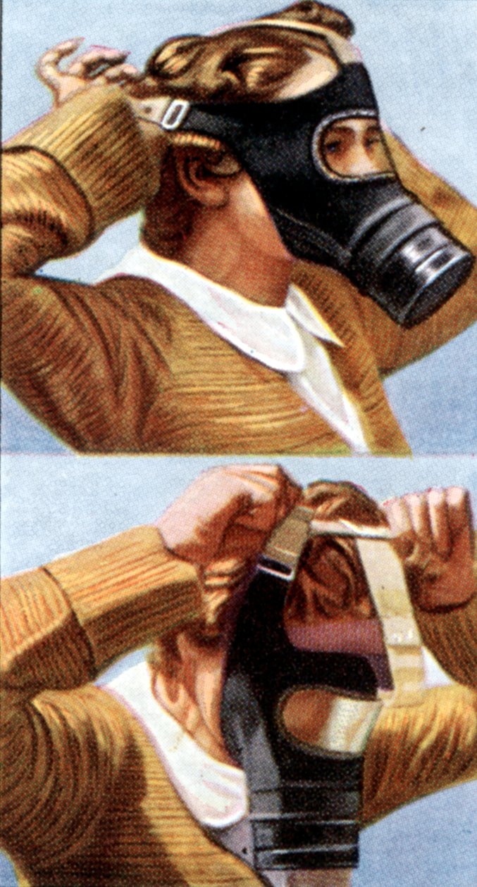 Precauções contra ataques aéreos, cartão de cigarro, britânico, 1938 de Unbekannt