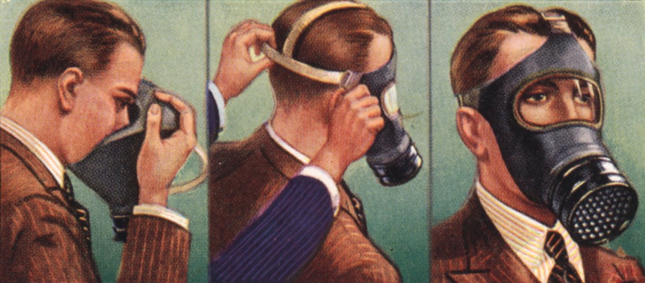 Precauções contra ataques aéreos, cartão de cigarro, britânico, 1938 de Unbekannt