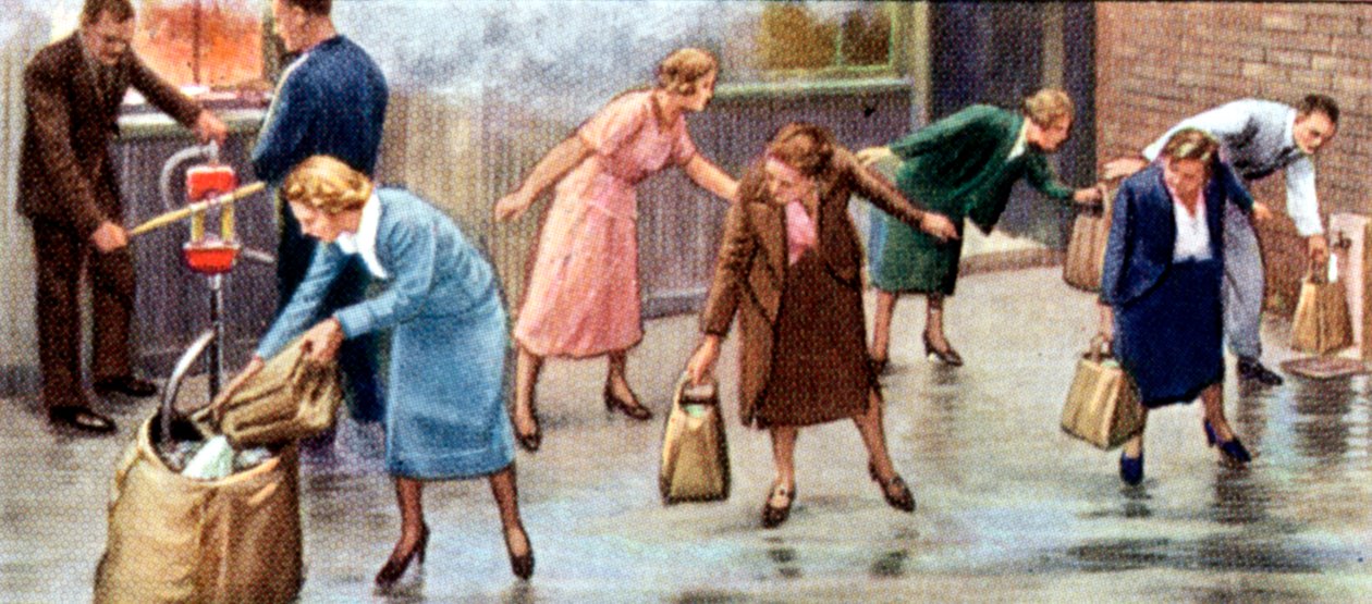 Precauções contra ataques aéreos, cartão de cigarro, britânico, 1938 de Unbekannt