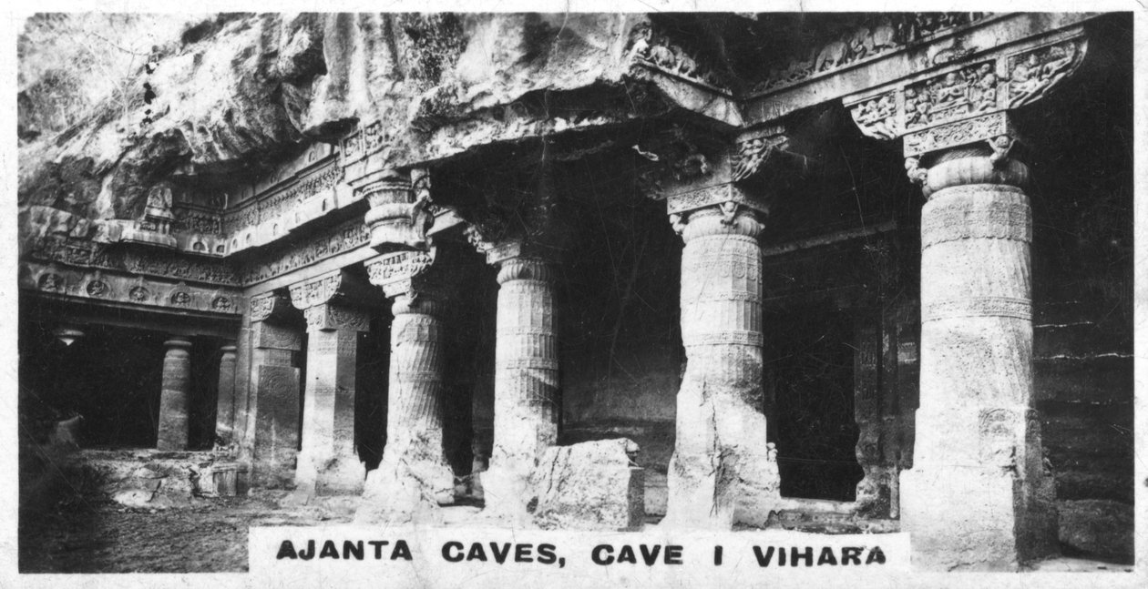 Cavernas de Ajanta, Vihara, Maharashtra, Índia, c1925 de Unbekannt