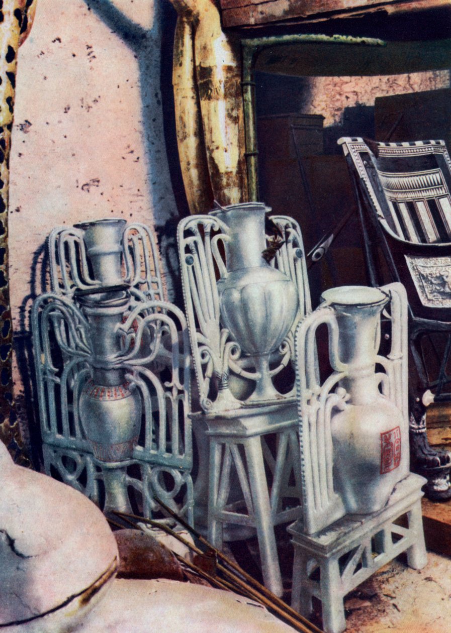 Vasos de alabastro, tumba de Tutankhamuns, Egito, 1933-1934 de Unbekannt