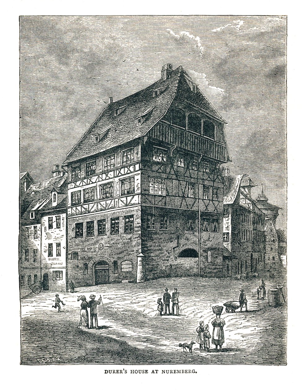 Casa Albert Durers, Nuremberg, Alemanha, 1893 de Unbekannt