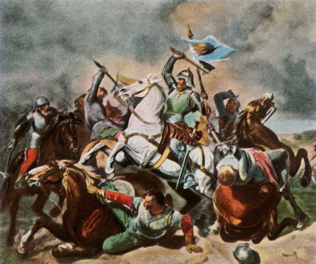 Albrecht Achilles em batalha contra os Nurembergers, 1450, 1936. de Unbekannt