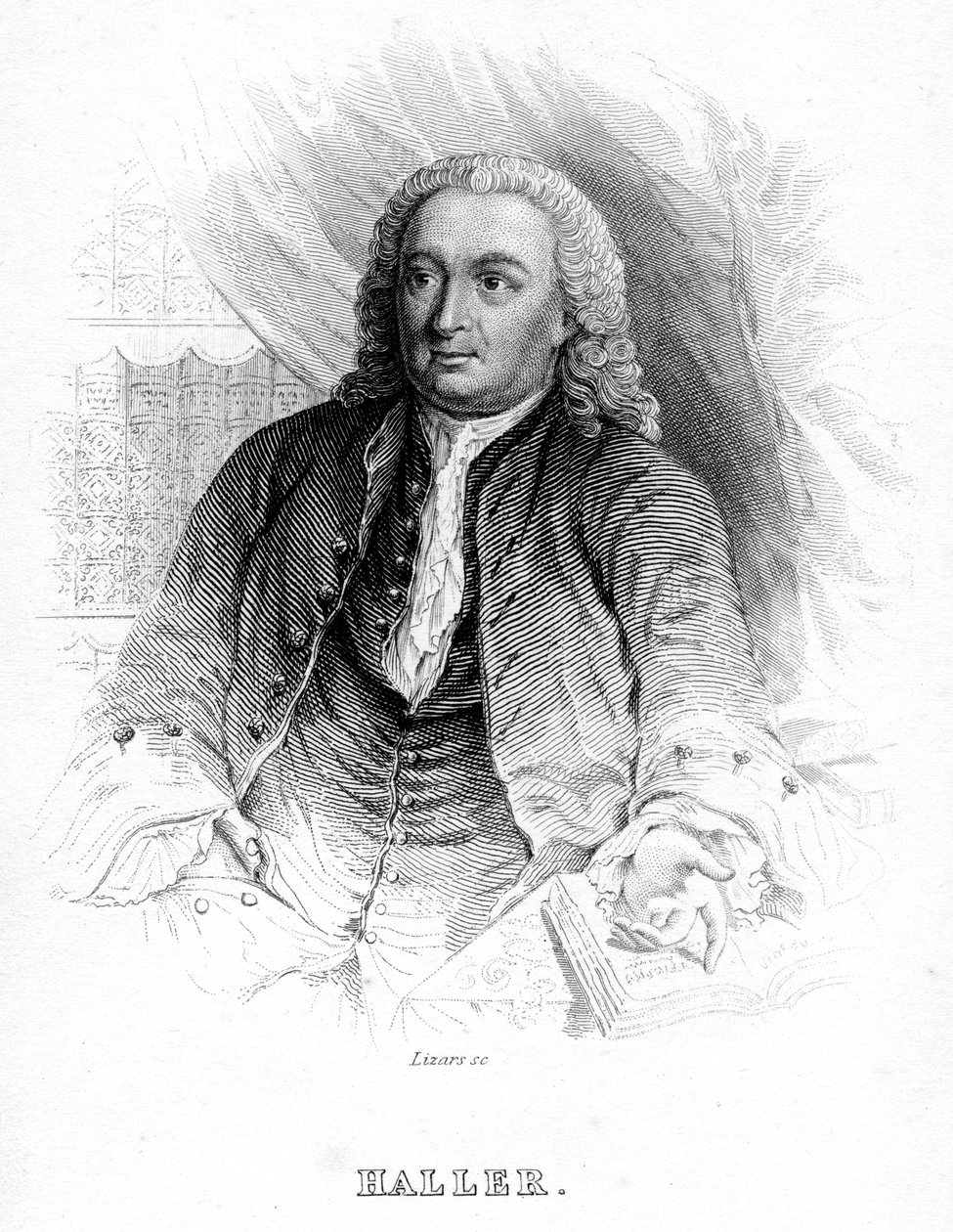 Albrecht von Haller, médico e cientista suíço do século XVIII, c1840 de Unbekannt