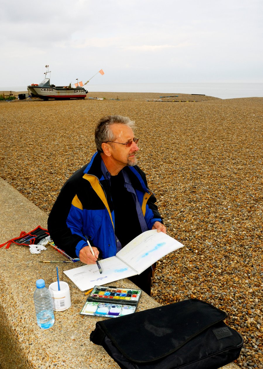 Praia de Aldeburgh - aguarela de Unbekannt