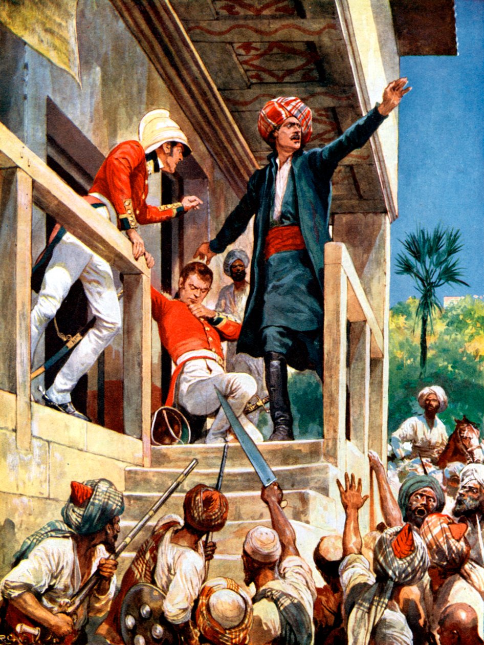 Alexander Burnes, diplomata escocês assassinado por afegãos durante a Primeira Guerra Anglo-Afegã, 1841 de Unbekannt
