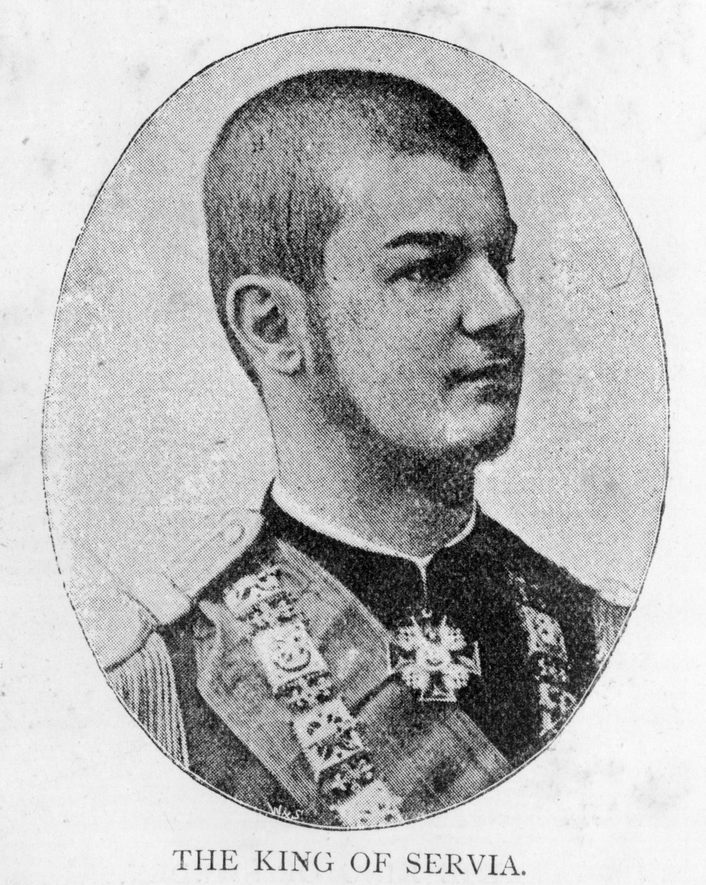 Alexandre I, Rei da Sérvia (litho) de Unbekannt