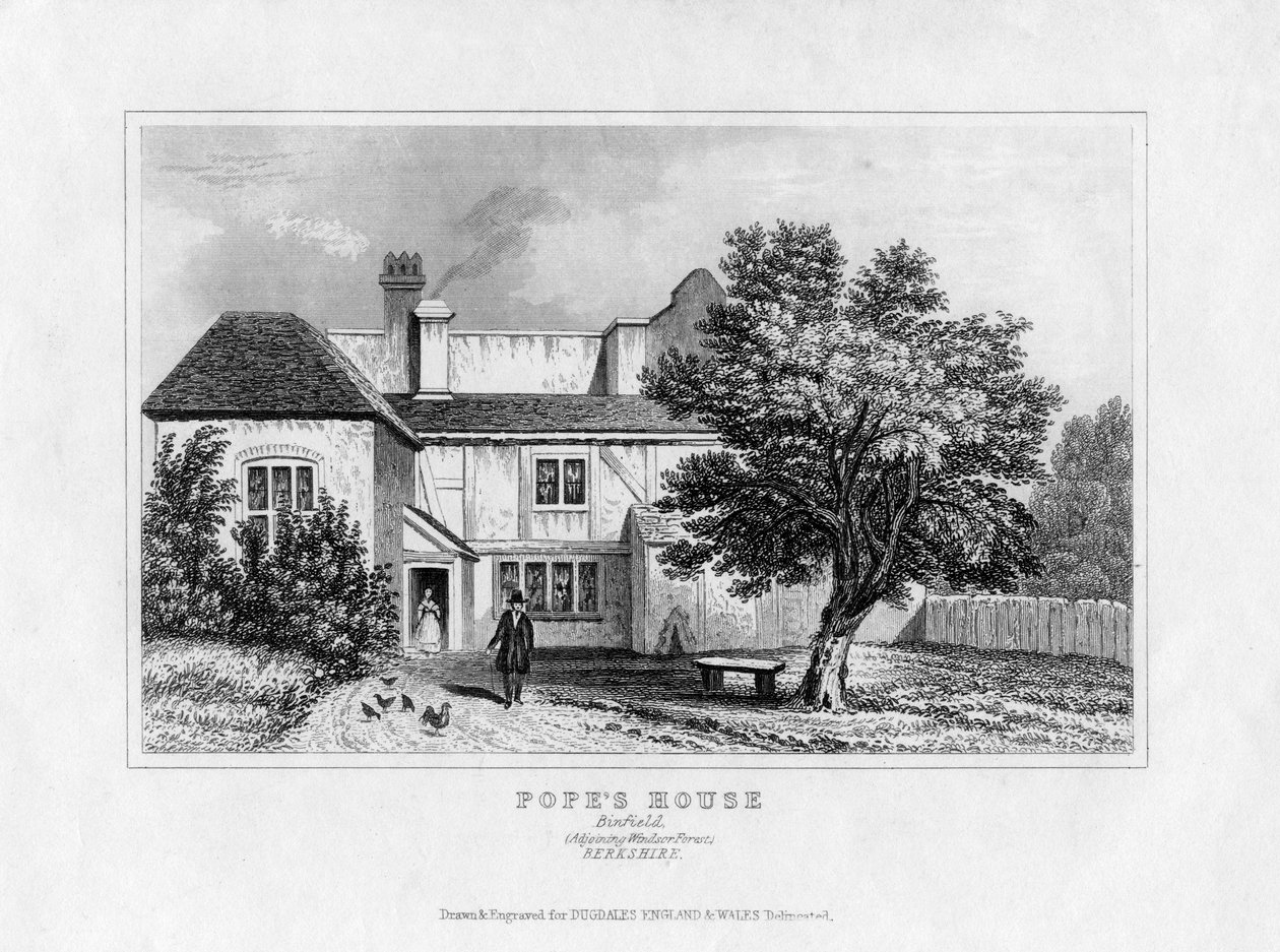 Alexander Popes House, Binfield, Berkshire, meados do século XIX de Unbekannt