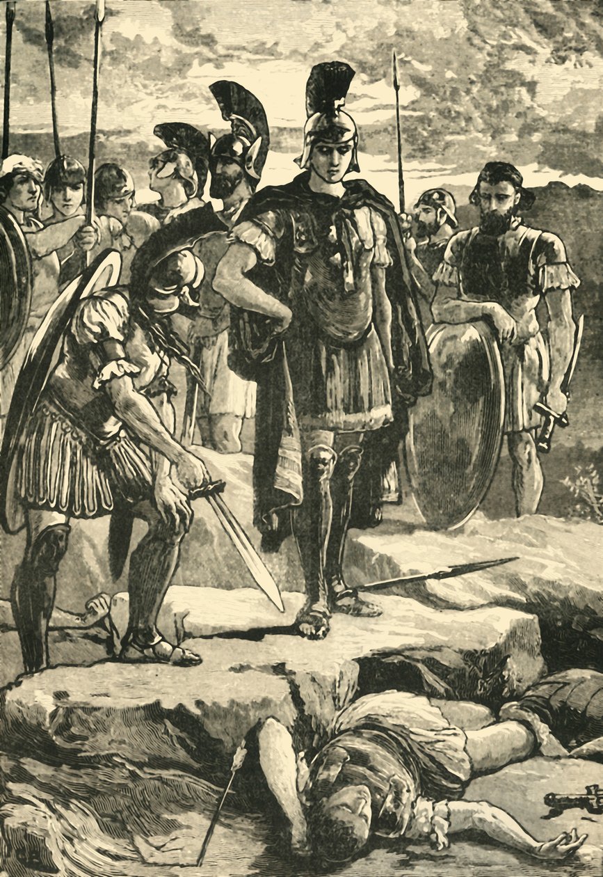 Alexandre e o corpo de Dario, 1890. de Unbekannt