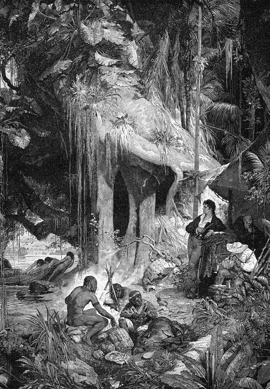 Alexander von Humboldt e Aimé Bonpland no rio Orinoco, 1800-1804 1900 de Unbekannt
