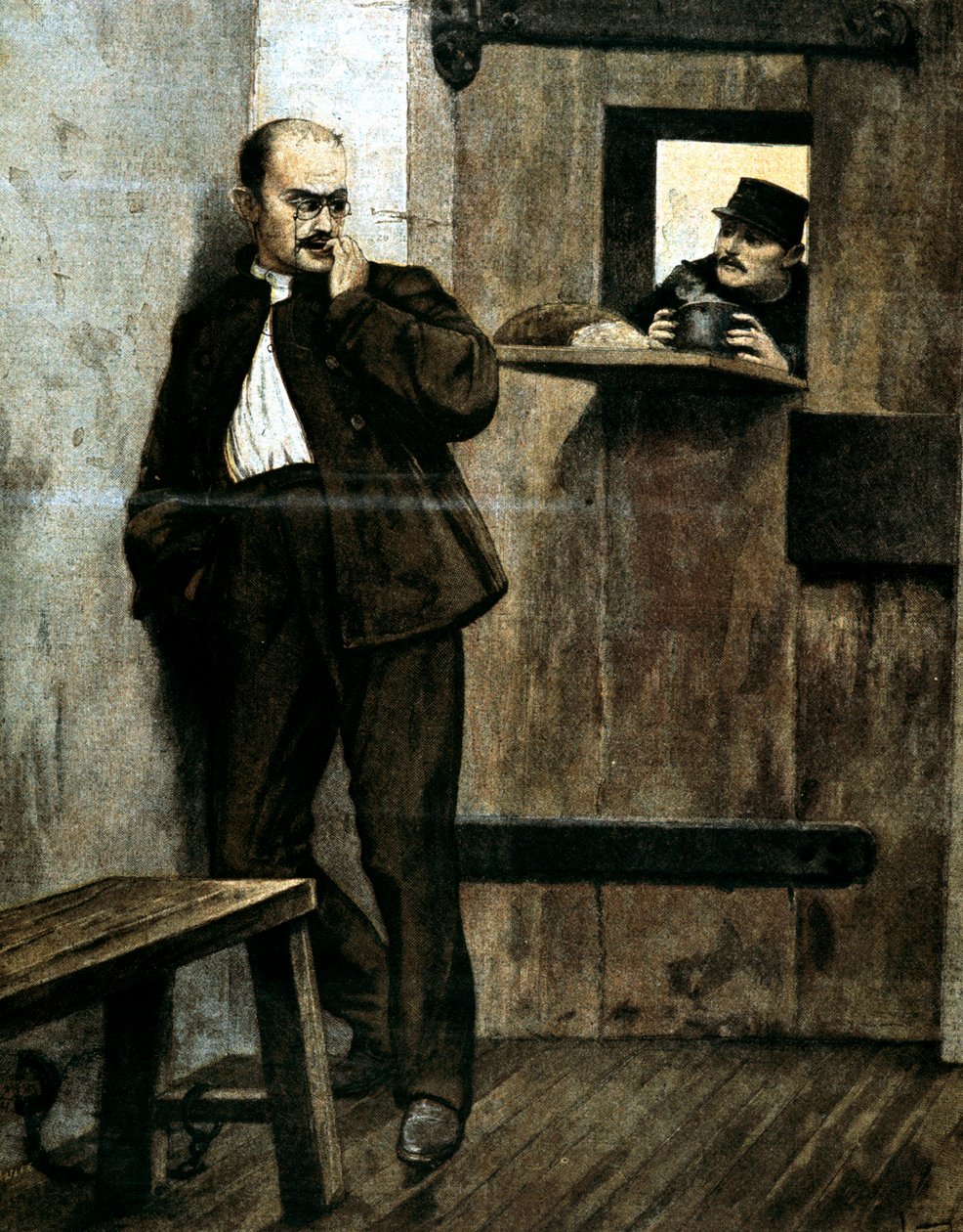 Alfred Dreyfus na prisão, 1895 de Unbekannt