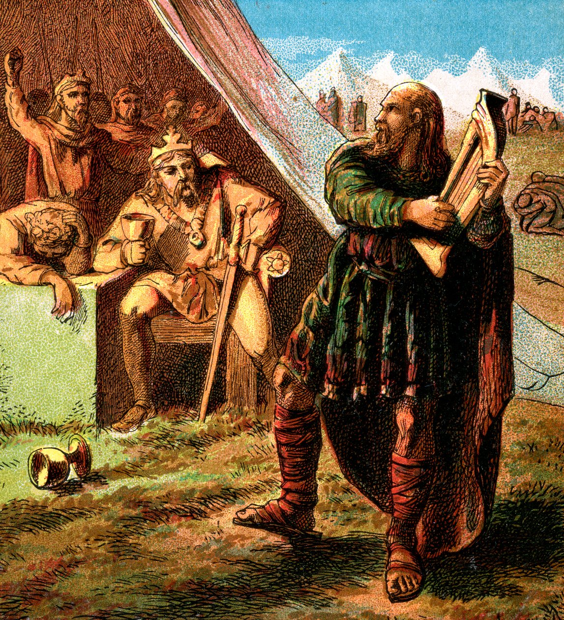 Alfred no acampamento dinamarquês, c1850 de Unbekannt