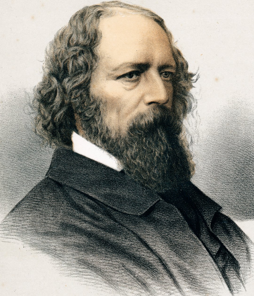 Alfred Tennyson, 1º Barão Tennyson, poeta inglês, c1880 de Unbekannt