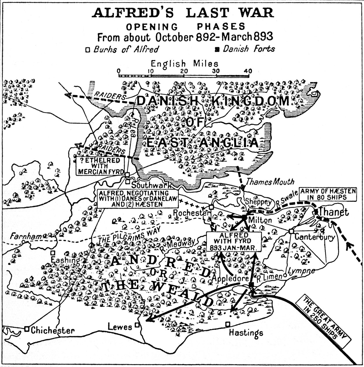 Alfreds Last War - fases de abertura. Entre outubro de 892 e março de 893, 1935. de Unbekannt