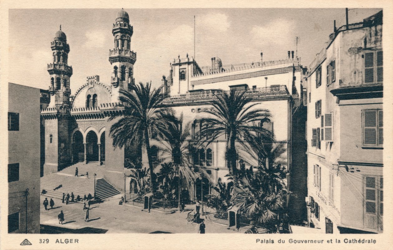 Argel - Palácio do Governador e Catedral, c1900 de Unbekannt