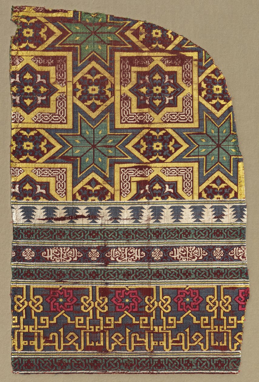 Alhambra, fragmento pendurado com faixas decoradas, anos 1300. de Unbekannt