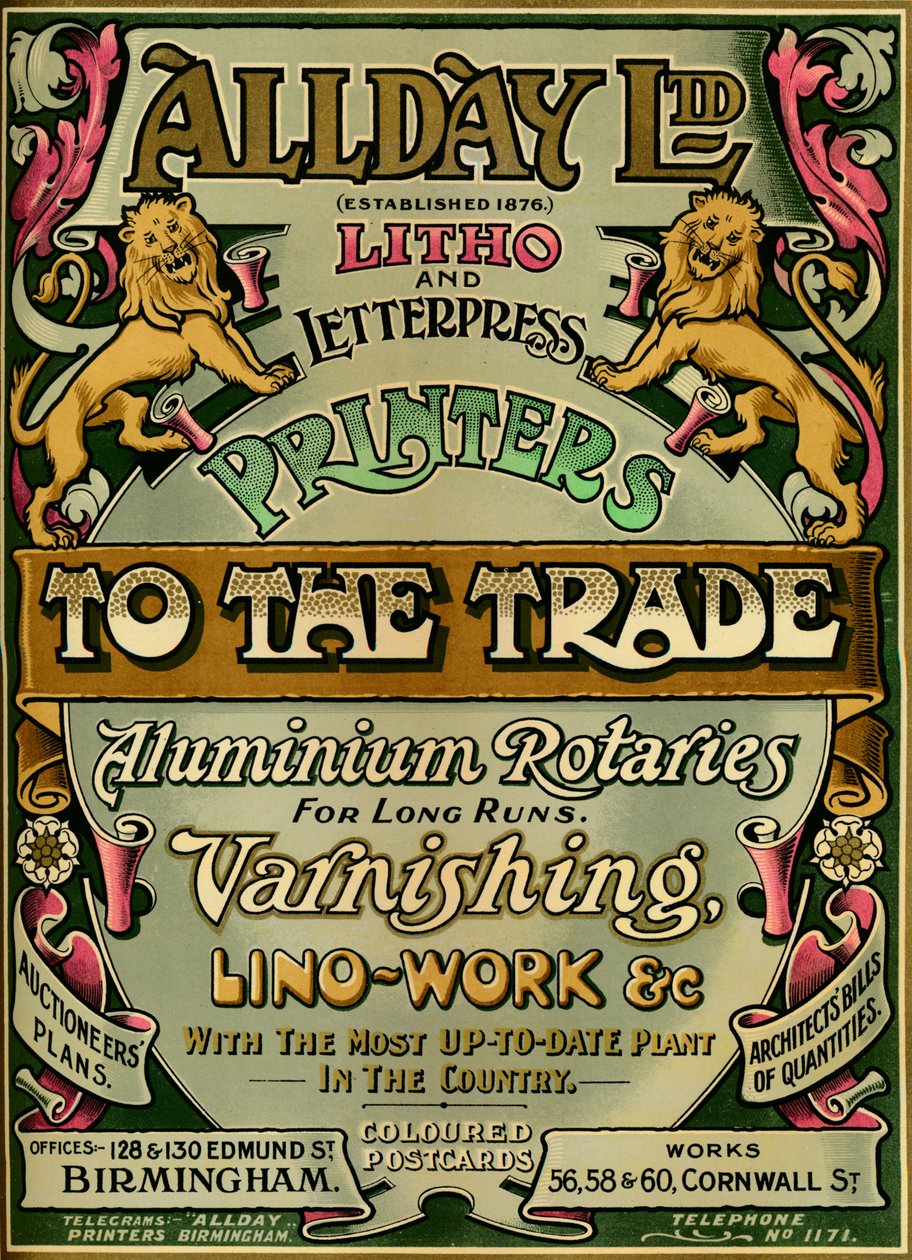 Allday Ltd - anúncio, 1907 de Unbekannt