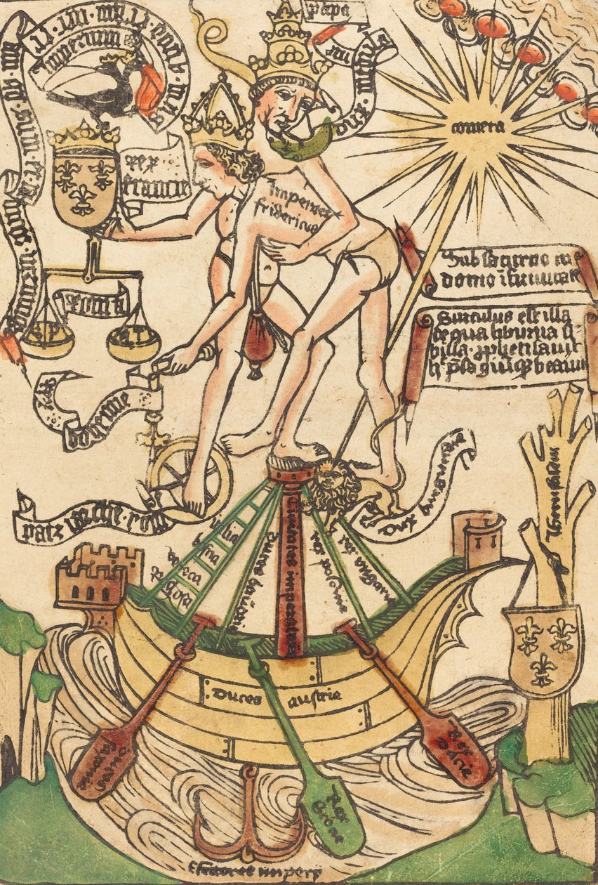 Alegoria do Encontro do Papa Paulo II e do Imperador Frederico III, c. 1470. de Unbekannt