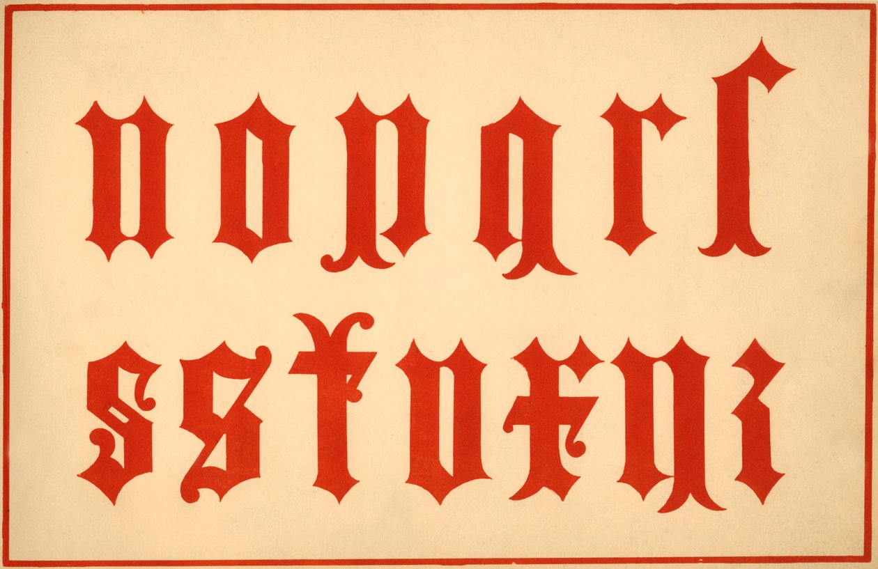 Alfabeto, letras arcaicas, minúsculas de Unbekannt