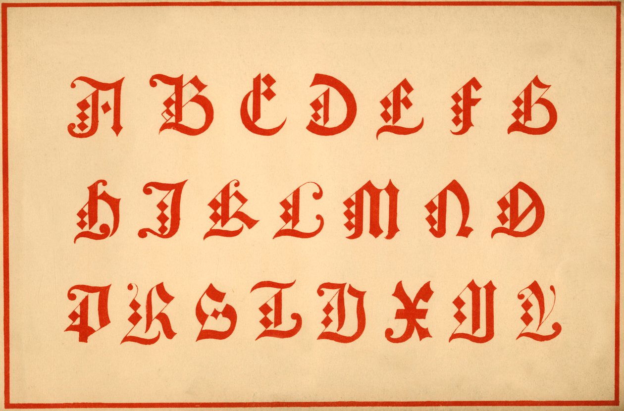 Alfabeto, letras AZ, maiúsculas de Unbekannt