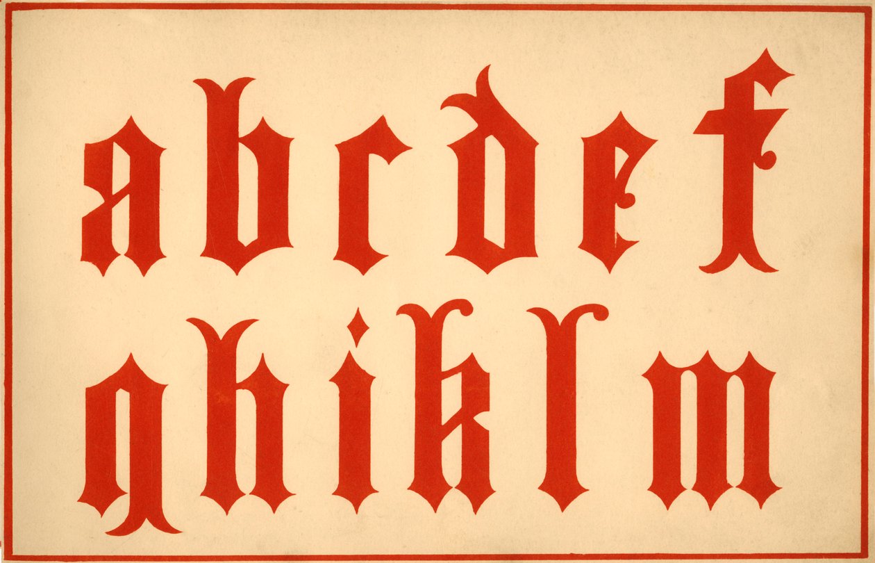 Alfabeto, letras am, minúsculas de Unbekannt