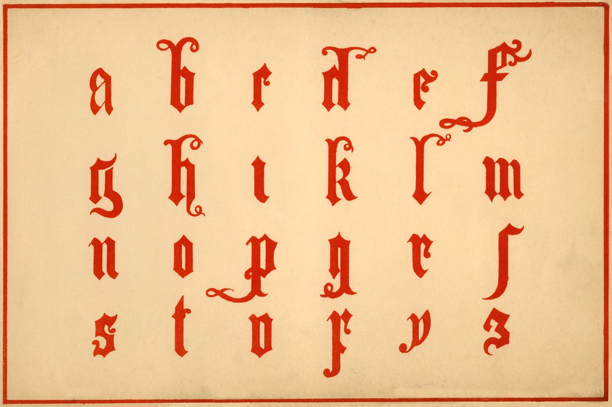 Alfabeto, letras az, minúsculas de Unbekannt