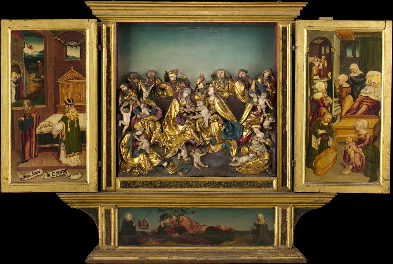 Retábulo com cenas da vida da Virgem, alemão, 1548. de Unbekannt