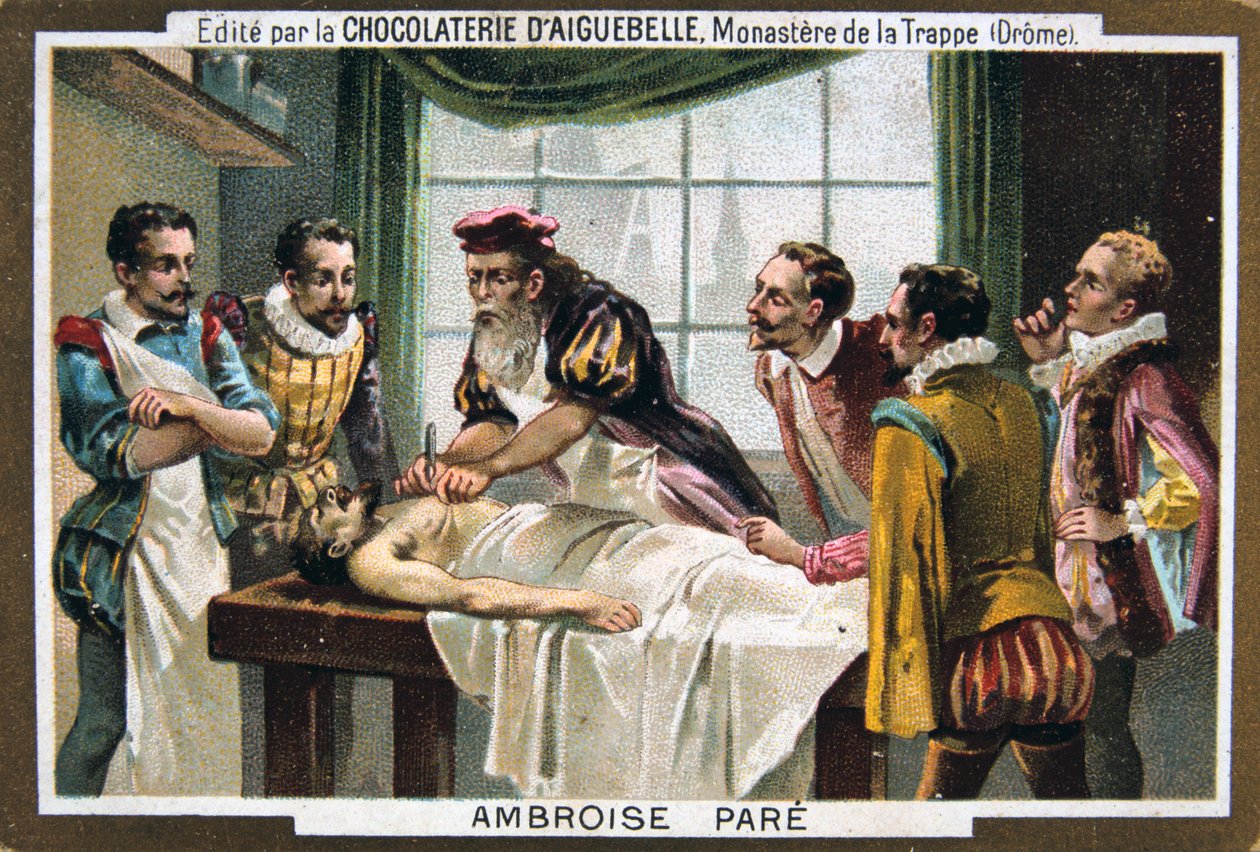 Ambroise Pare, cirurgião militar francês do século XVI, século XIX de Unbekannt