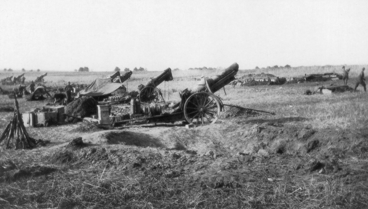Bateria de artilharia americana 155, sul de Soissons, França, 18 de julho de 1918 de Unbekannt