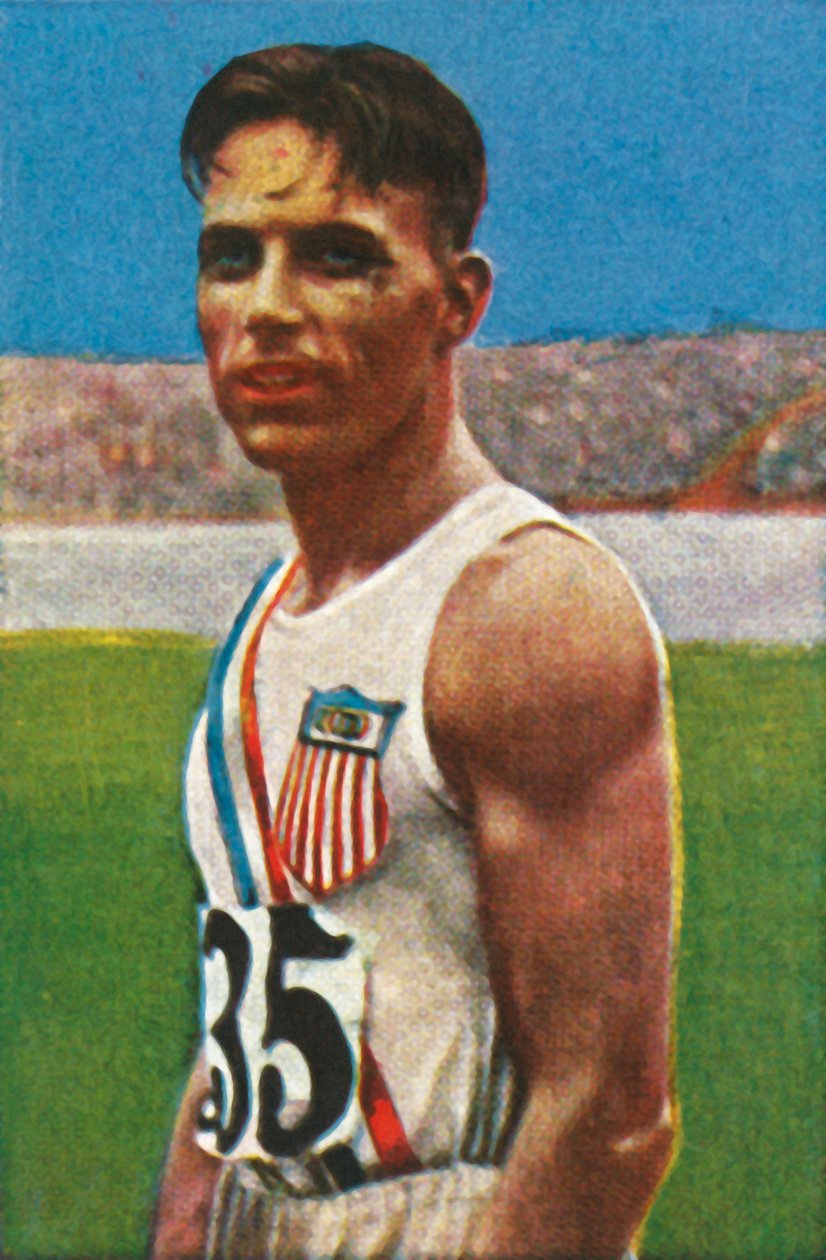Lançador de discos americano Bud Houser, 1928. de Unbekannt
