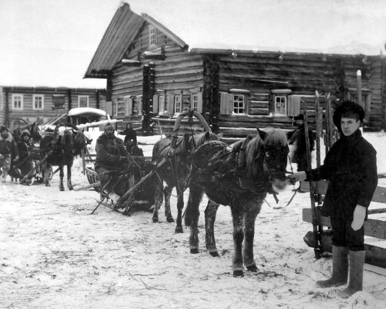 Infantaria americana perto de Arkhangel, Rússia, dezembro de 1918. de Unbekannt