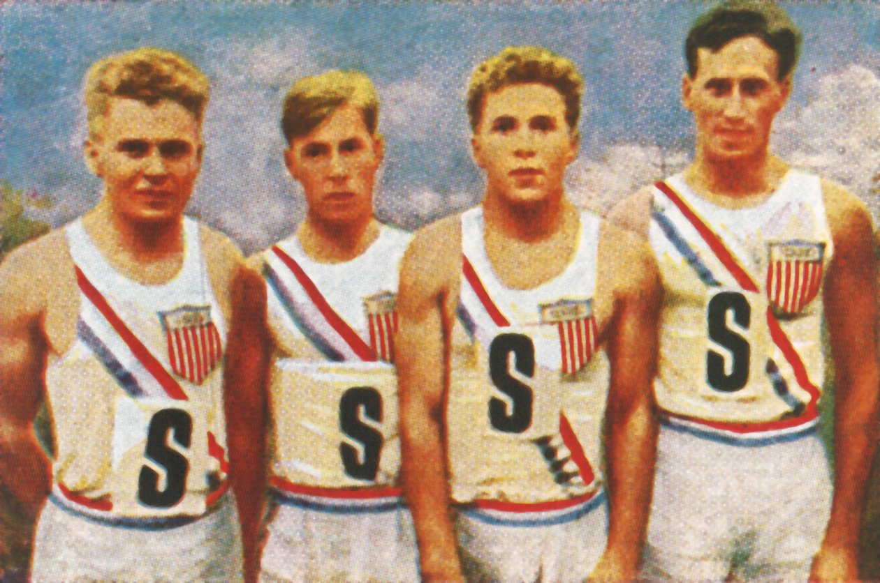 Equipe americana, revezamento 4 x 100m, 1928. de Unbekannt