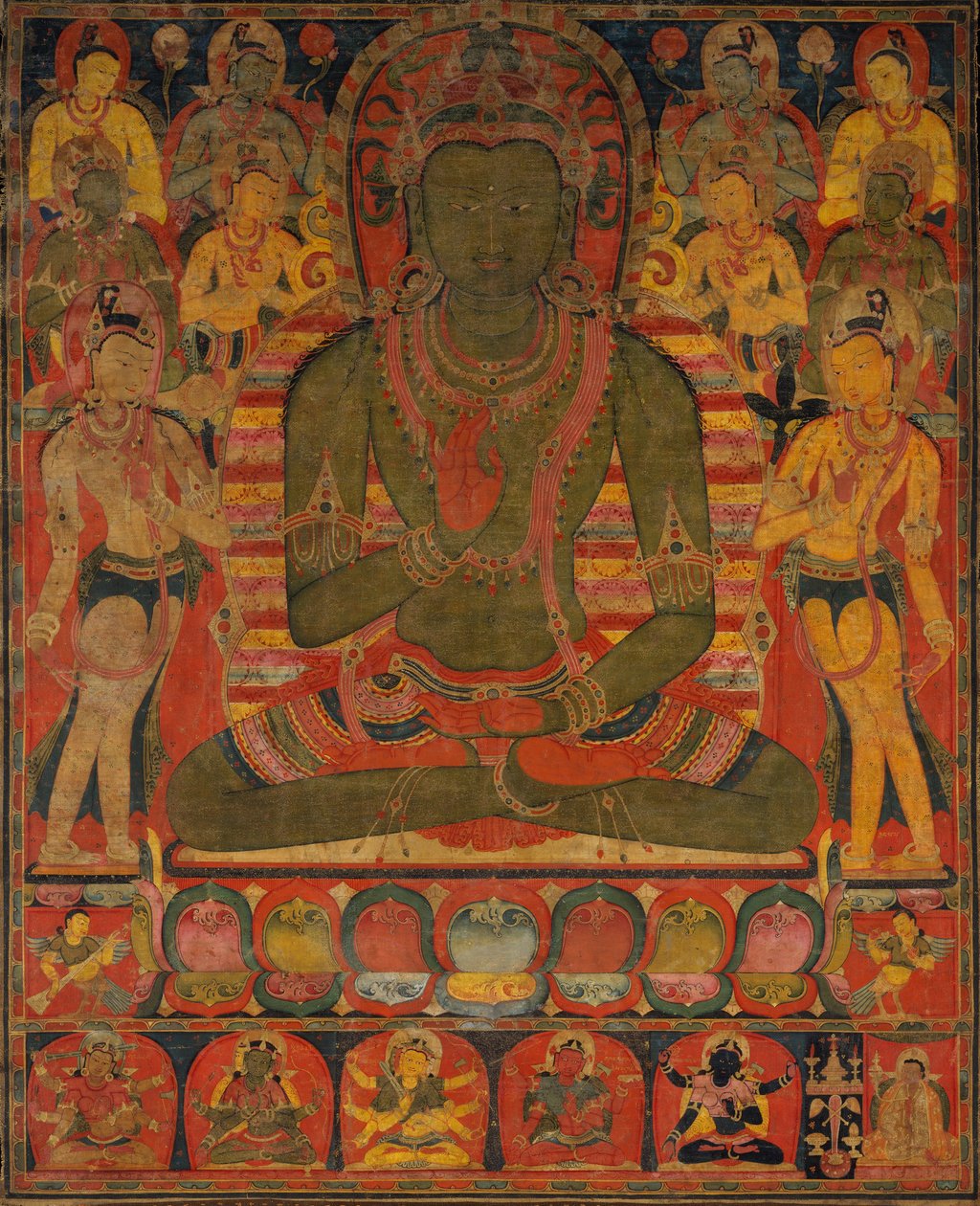 Amoghasiddhi, o Buda da Terra Pura do Norte, ca. 1200-50. de Unbekannt