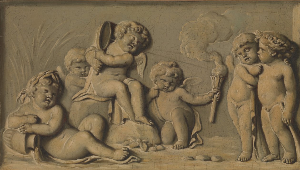 Amorini no jogo de um par, 1770-90. de Unbekannt