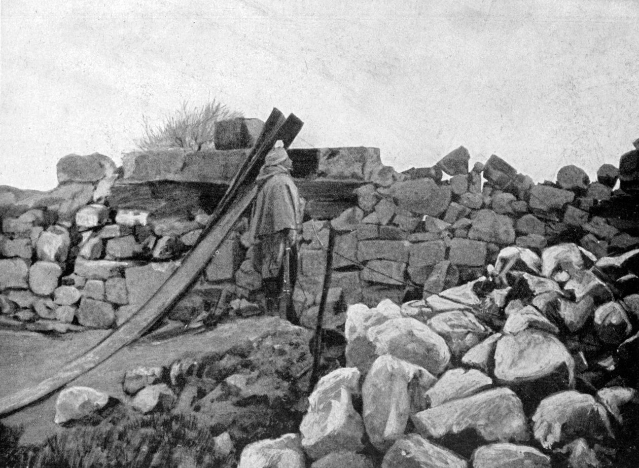 Um soldado argelino em sentinela, Artois, França, 1915 de Unbekannt