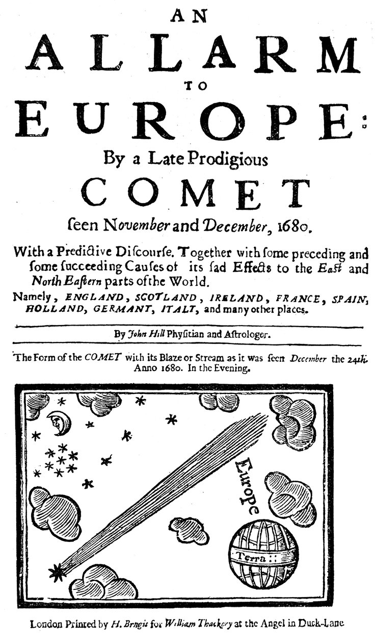 Um alarme para a Europa por um cometa prodigioso tardio, 1680 de Unbekannt