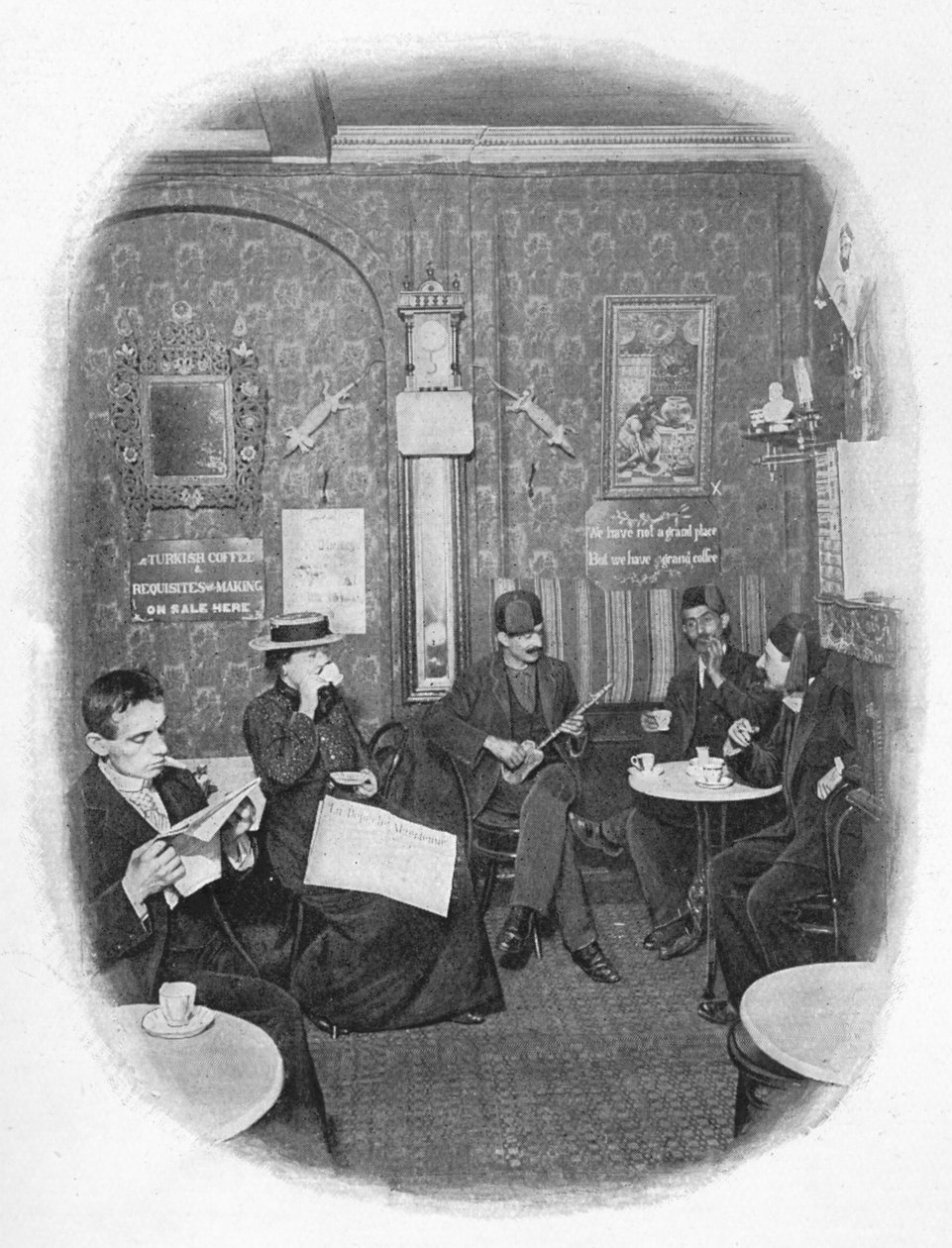 Um café árabe, Londres, c1901 1901 de Unbekannt