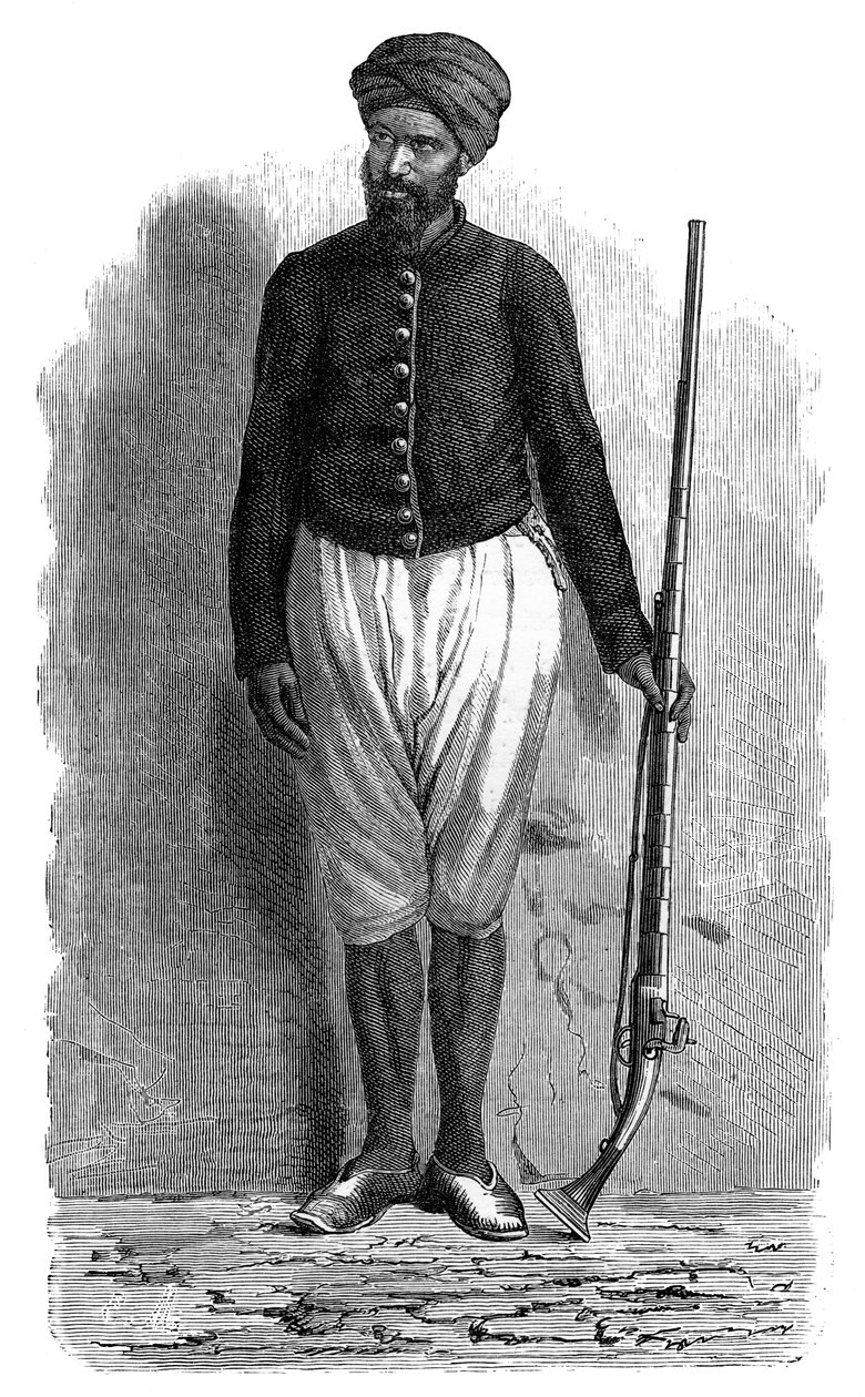 Um soldado árabe de Tunis, c1890 de Unbekannt