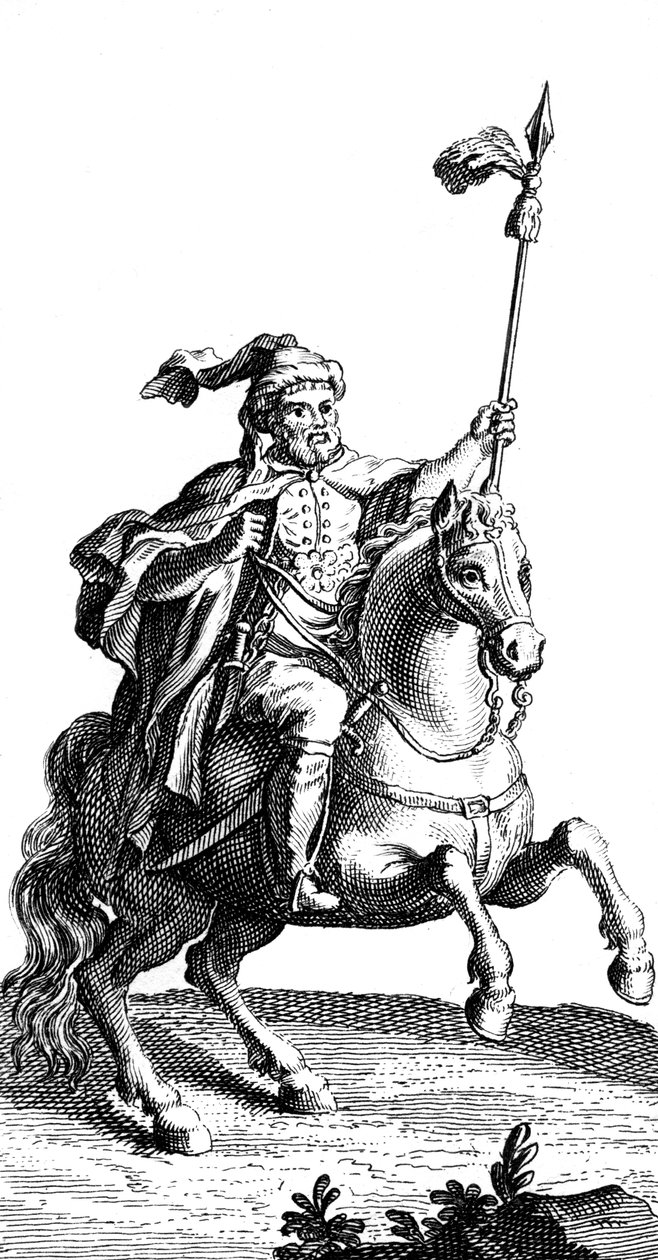Um Cavaleiro Árabe, século XIX de Unbekannt