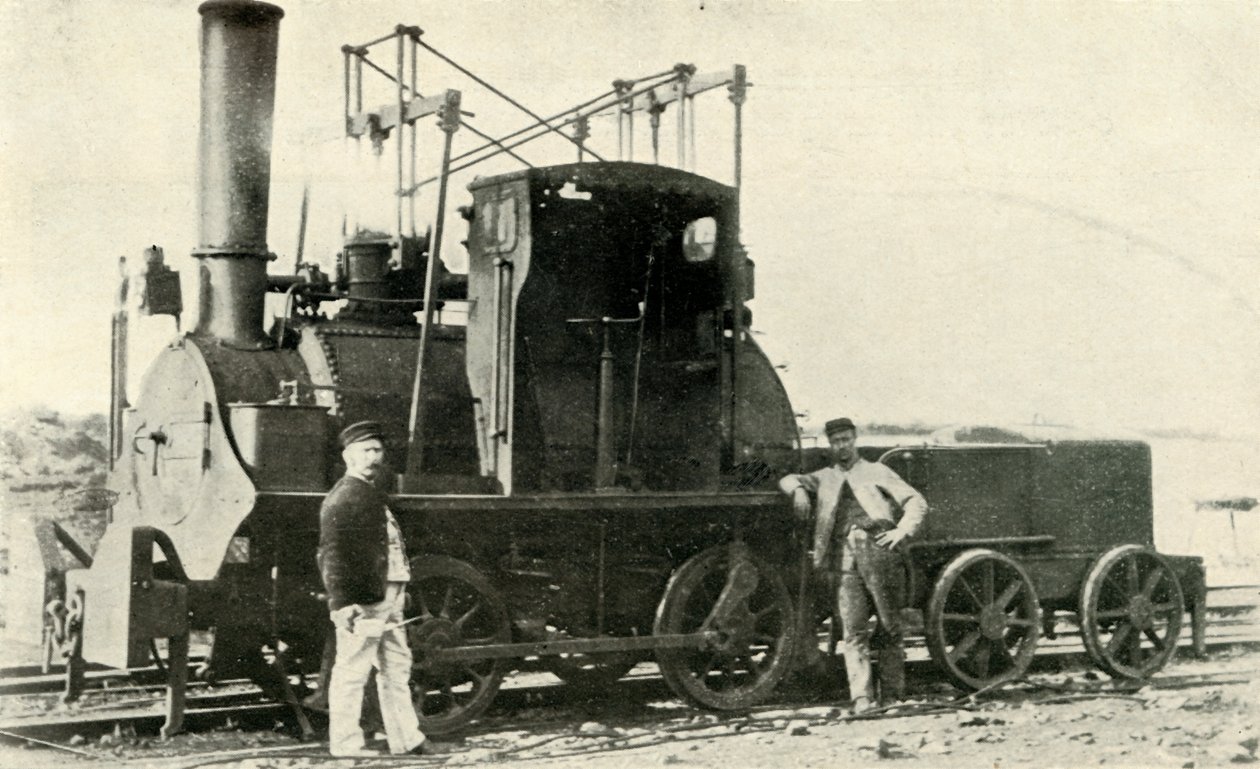 Uma locomotiva de mina de carvão adiantada, c1930. de Unbekannt